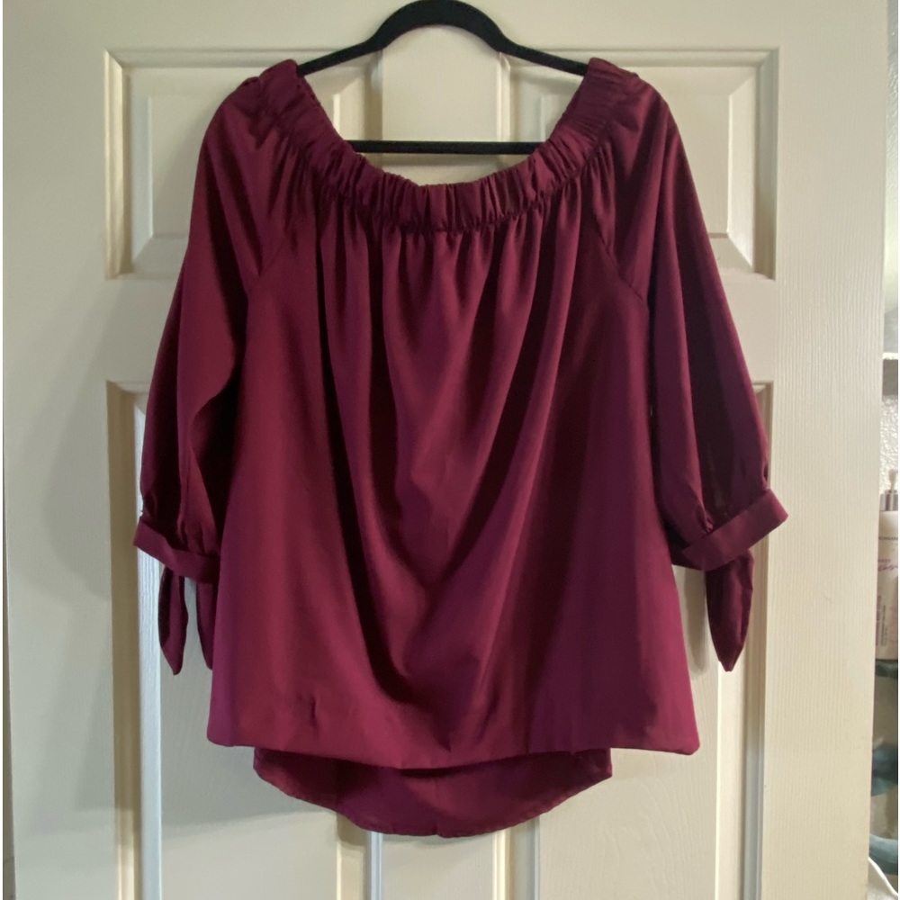 Time To Bloom Maroon Top